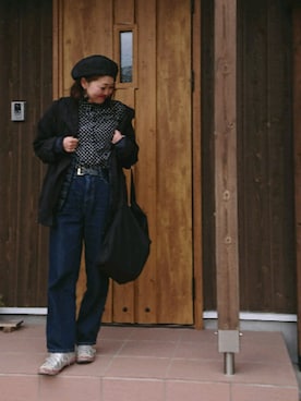 「UNIQLO（ユニクロ）のアイテム（ダウンジャケット/コート）」を使った、emiさん（レディース・158cm）の春コーディネート