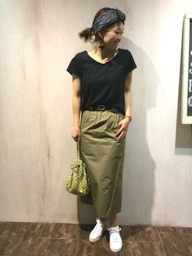 「Adam et Rope A・E・R（アダムエロペ）のアイテム」を使った、emiさん（レディース・158cm）の春コーディネート
