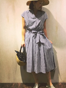 「MUUN（ムーニュ）のアイテム」を使った、emiさん（レディース・158cm）の春コーディネート