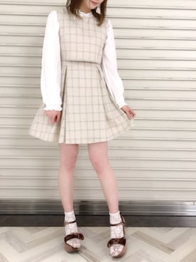 「179/WG（イチナナキュウダブルジー）のアイテム（アンサンブル）」を使った、Chise🧸❤︎さん（レディース・162cm）の春コーディネート