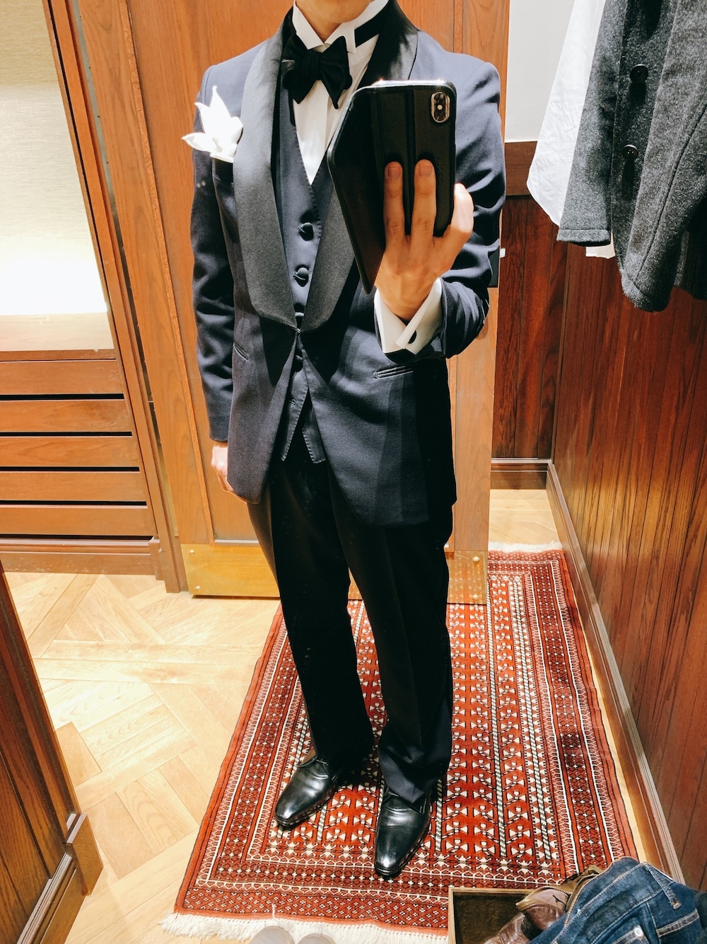 「トリートドレッシング、新郎、結婚式」｜「JOURNAL STANDARDの2018/03/07（デニムパンツ、ブルー系）」を使った、YUの食べログ@愛知県のグルメブロガーさん（メンズ・160cm）の冬コーディネートの1枚目の写真