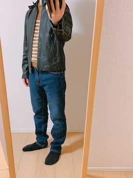 YUの食べログ@愛知県のグルメブロガーさん（メンズ・160cm）の春コーディネート