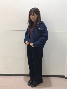 「ハロウィン」｜「アイテム（デニムジャケット）」を使った、noeさん（レディース・158cm）の秋コーディネート