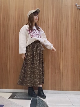 「ゆるカジ」｜「アイテム（帽子）」を使った、noeさん（レディース・158cm）の秋コーディネート