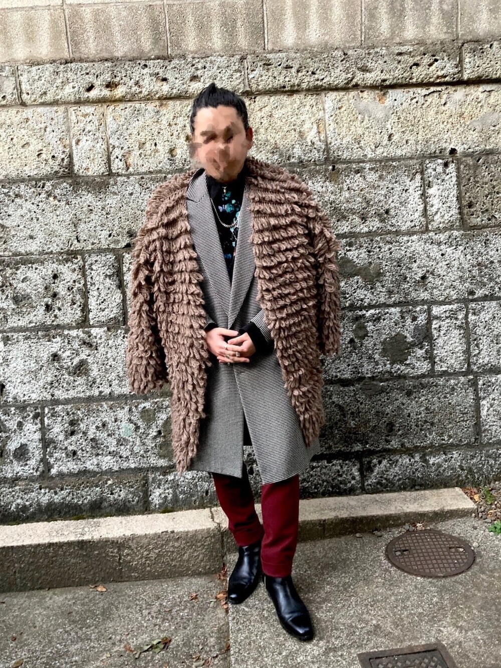 最終お値下げ　ポールスミス　ハウンドトゥース柄 ダブルブレスト チェスターコート 中古・古着通販】PAUL SMITH (ポールスミス) DOUBLE CHESTER WOOL