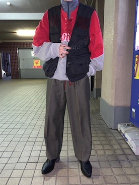 「DISCOVERED（ディスカバード）のアイテム（スウェット）」を使った、Haruさん（メンズ・165cm）の冬コーディネート