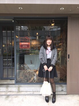 「F i.n.t（フィント）のアイテム（ジャケット/アウター）」を使った、Ruby♡さん（レディース・160cm）の春コーディネート