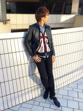 「Apply（アプリー）のアイテム」を使った、ババッチさん（メンズ・172cm）の秋コーディネート