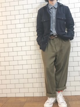 「chacktaylor」｜「アイテム（ジャケット/アウター）」を使った、Takeshi Fukazuさん（メンズ・170cm）の冬コーディネート