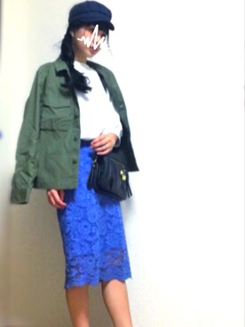 「しまむら（シマムラ）のアイテム（ショルダーバッグ、ブラック系）」を使った、Natumiさん（レディース・151cm）の春コーディネート
