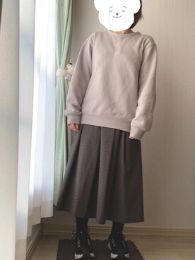 もえきゅんさんの「BIGプリーツジャンパースカート」を使ったコーディネート