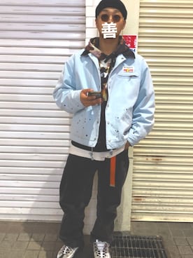 「BlackEyePatch（ブラックアイパッチ）のアイテム（ジャケット/アウター）」を使った、Ryota  さん（メンズ・167cm）の秋コーディネート
