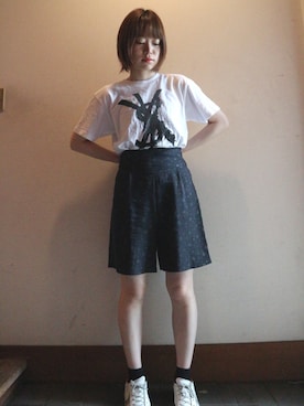 「GOLDEN GOOSE（ゴールデングース）のアイテム（スニーカー）」を使った、ISAさん（レディース・160cm）の夏コーディネート