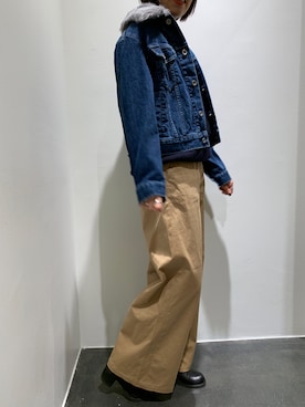 「YANUK（ヤヌーク）のアイテム（ジャケット/アウター）」を使った、ISAさん（レディース・160cm）の秋コーディネート