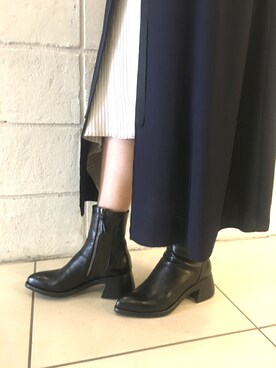 「Yasutoshi Ezumi（ヤストシエズミ）のアイテム（ワンピース/ドレス）」を使った、ISAさん（レディース・160cm）の秋コーディネート