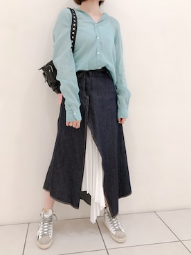 「Yasutoshi Ezumi（ヤストシエズミ）のアイテム」を使った、ISAさん（レディース・160cm）の春コーディネート