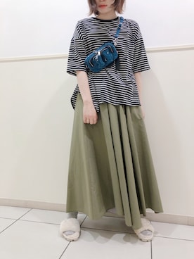 「Nunoo（ヌノー）のアイテム」を使った、ISAさん（レディース・160cm）の夏コーディネート