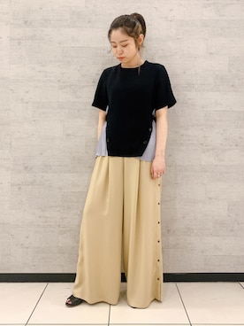 「EZUMi（エズミ）のアイテム（その他パンツ）」を使った、ISAさん（レディース・160cm）の夏コーディネート