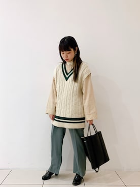 「EARIH（アーリ）のアイテム」を使った、ISAさん（レディース・160cm）の冬コーディネート