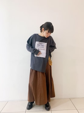 「EARIH（アーリ）のアイテム」を使った、ISAさん（レディース・160cm）の春コーディネート