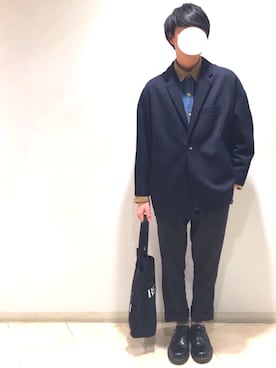 「my beautiful landlet（マイビューティフルランドレット）のアイテム（テーラードジャケット）」を使った、kazuyaさん（メンズ・175cm）の冬コーディネート