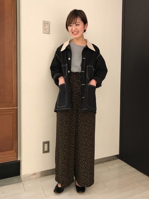 ■専用■美品 ユナイテッドアローズ TOKYO 2万円 花柄ワイドパンツ WEB限定/日比谷花壇コラボアイテム】フラワープリント イージー