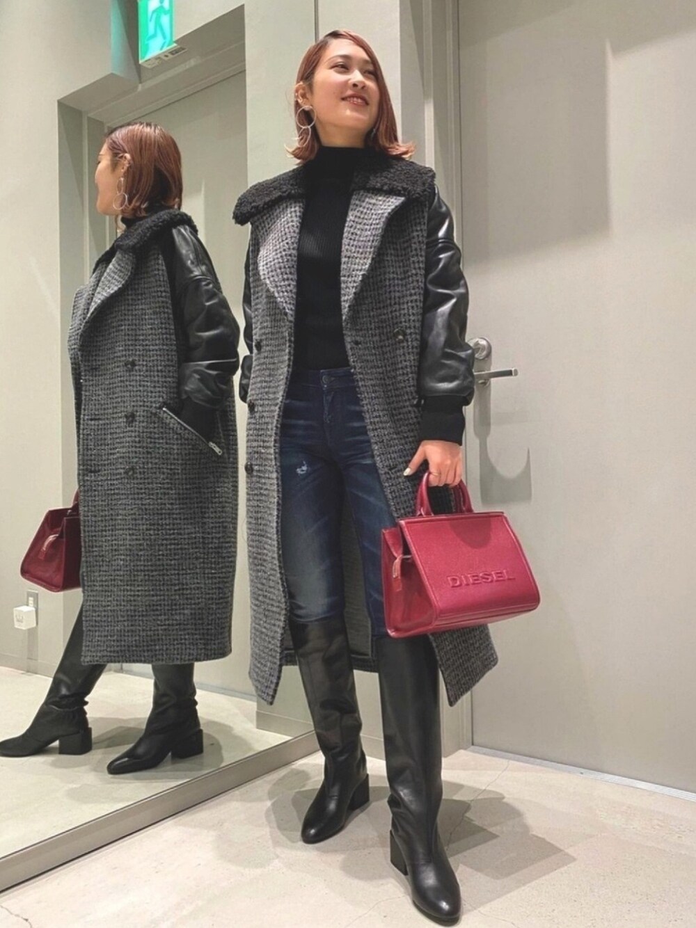 DIESEL(ディーゼル)の「レディース 2WAY ゴートレザー DIESEL(ディーゼル)の「レディース 2WAY ゴートレザー