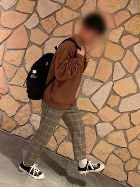 「Guess（ゲス）のアイテム（レッグウェア）」を使った、ゆきやさん（メンズ・169cm）の冬コーディネート