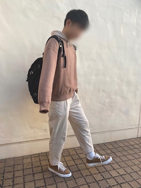 「BEN DAVIS（ベンデイビス）のアイテム（バックパック/リュック）」を使った、ゆきやさん（メンズ・169cm）の冬コーディネート