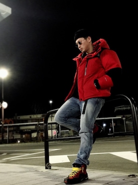 「MAPLE COMICS（メイプルコミックス）のアイテム」を使った、Kookiさん（メンズ・170cm）の冬コーディネート