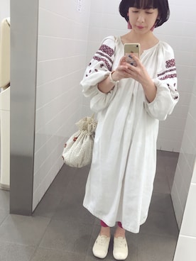 「calmeのアイテム」を使った、a-sa-さん（レディース・152cm）の夏コーディネート
