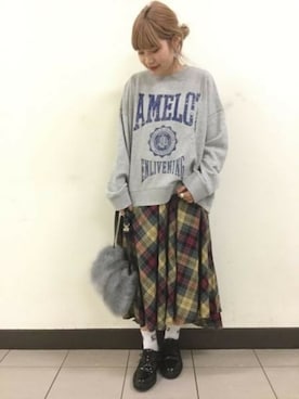 jeanasisさんの「ハンカチーフアシメスカート/771128」を使ったコーディネート