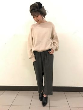 「JEANASIS（ジーナシス）のアイテム（ブーティ）」を使った、jeanasisさん（レディース・152cm）の秋コーディネート
