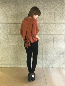 jeanasisさんの「スリムストレートデニム/788450」を使ったコーディネート