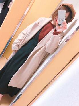 「RAY CASSIN（レイカズン）のアイテム（ジャンパースカート）」を使った、やなさん（レディース・153cm）の冬コーディネート