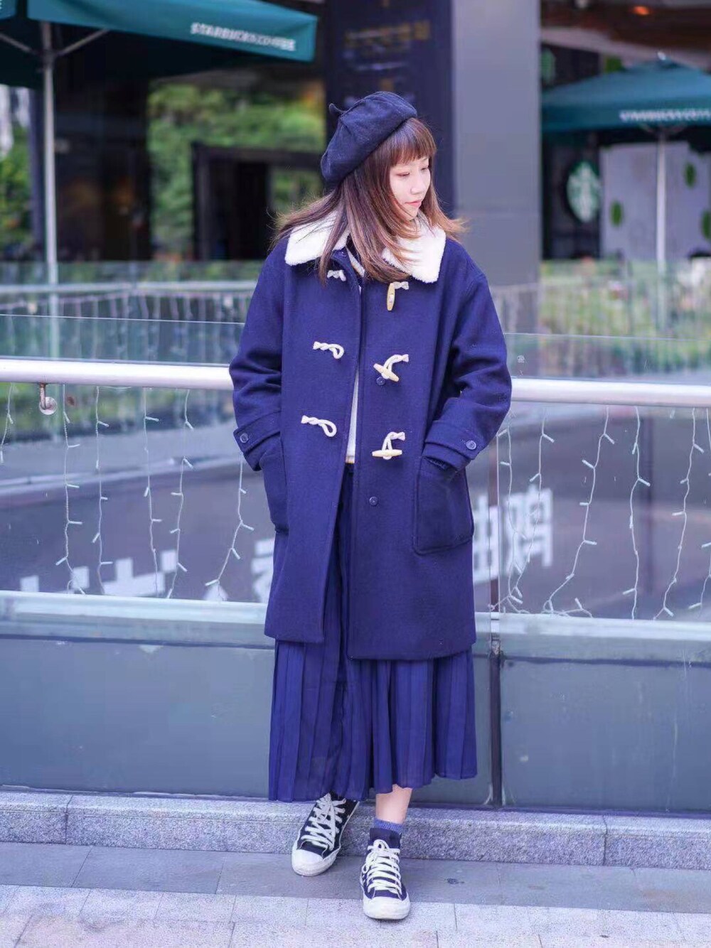 「SPAO」｜「SPAOのアイテム（ジャケット/アウター、ブルー系）」を使った、Zzoujoeさん（レディース・168cm）の冬コーディネートの1枚目の写真