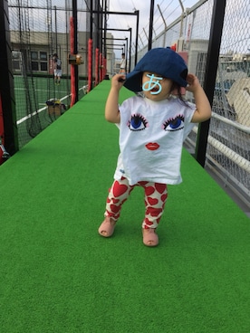 「キッズレギンス部」｜あちゃも＊ちー＊ぺぇさん（キッズ・80cm）の春コーディネート