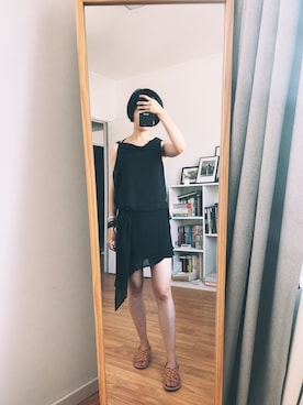 「Ann DEMEULEMEESTER（アンドゥムルメステール）のアイテム（ワンピース/ドレス）」を使った、edith666さん（レディース・166cm）の夏コーディネート