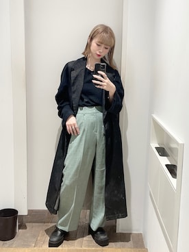 「モードストリート」｜「アイテム（その他シューズ）」を使った、sayakaさん（レディース・158cm）の春コーディネート