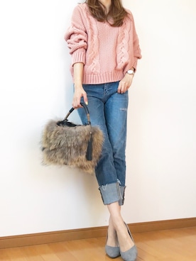 「11AM（-）のアイテム」を使った、キキさん（レディース・168cm）の冬コーディネート