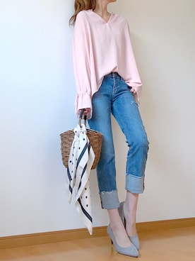 「11AM（-）のアイテム」を使った、キキさん（レディース・168cm）の春コーディネート