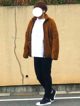 「アイテム（スリッポン）」を使った、てぃけさん（メンズ・162cm・10代）の秋コーディネート