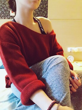 「毛衣」｜「アイテム（ワンピース/ドレス）」を使った、湯さん（レディース・160cm）の秋コーディネート
