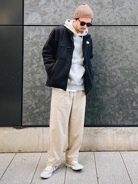 「アイテム（ニットキャップ/ビーニー）」を使った、Naoto さん（メンズ・170cm・20代）の春コーディネート