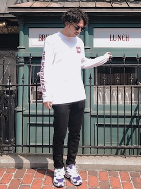 「ノースフェイス」｜Naoto さん（メンズ・170cm）の春コーディネート