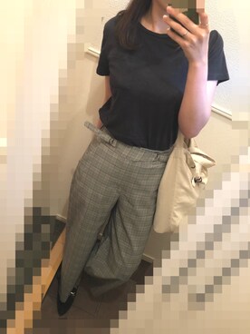 「Te chichi（テチチ）のアイテム（Tシャツ/カットソー、ブラック系）」を使った、Rararaさん（レディース・171cm）の秋コーディネート