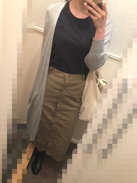 「Te chichi（テチチ）のアイテム（Tシャツ/カットソー、ブラック系）」を使った、Rararaさん（レディース・171cm）の秋コーディネート
