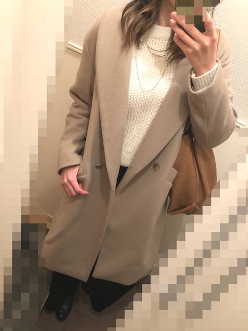 アーバンリサーチロッソ ショールオーバーコート 茶色 URBAN RESEARCH ROSSO WOMEN（アーバンリサーチ ロッソ）の「ショール