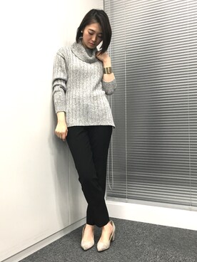 22 OCTOBRE Staffさん（レディース・158cm）の冬コーディネート