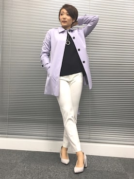 「22OCTOBRE」｜「アイテム（その他アウター）」を使った、22 OCTOBRE Staffさん（レディース・162cm）の冬コーディネート